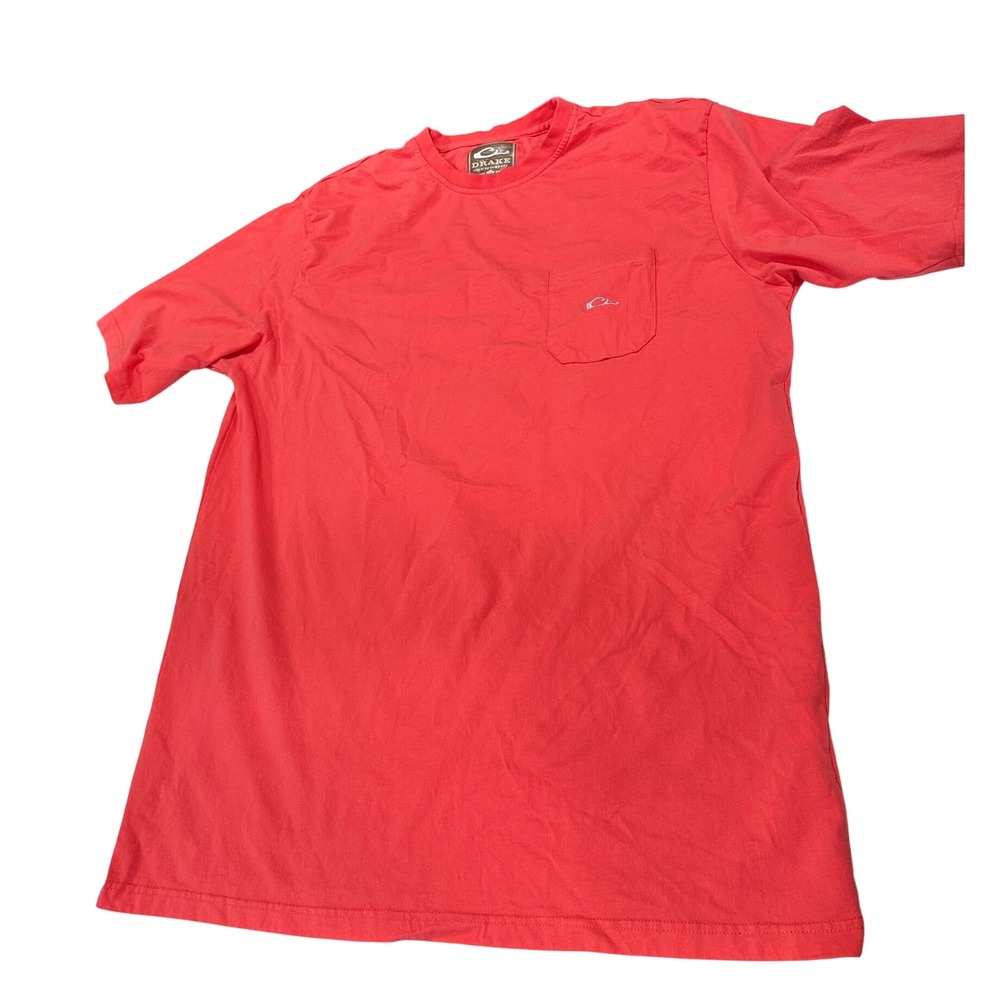 Drake Waterfowl Mens 3X Short Sleeve Pocket T-Shirt Cotton Logo Tee